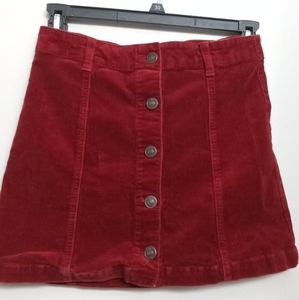 Forever 21 Corduroy Mini Skirt with Buttons